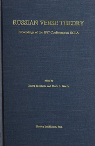 Imagen de archivo de Russian Verse Theory: Proceedings of the 1987 Conference at UCLA, a la venta por Sutton Books