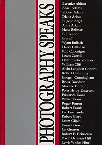 Stock image for Photography Speaks; 66 Photographers on Their Art for sale by Anthology Booksellers