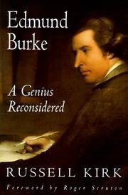 Edmund Burke: A Genius Reconsidered (9780893850395) by Kirk, Russell