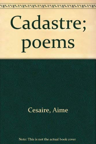 9780893880705: Cadastre; poems