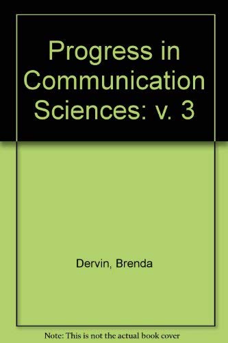 Stock image for Progress in Communication Sciences for sale by Better World Books