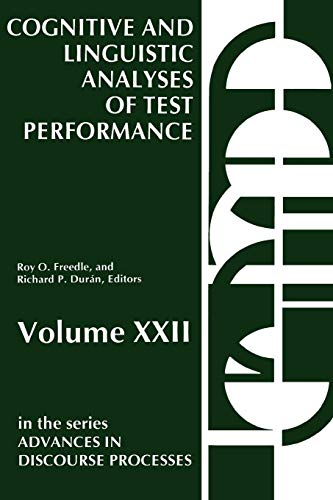 Beispielbild fr Cognitive and Linguistic Analyses of Test Performance Volume XXII zum Verkauf von PsychoBabel & Skoob Books