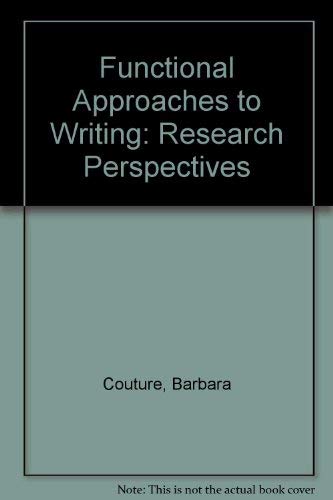 Stock image for Functional Approaches to Writing: Research Perspectives for sale by Redux Books