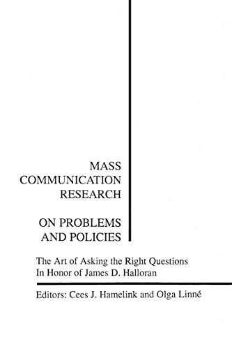 9780893919511: Mass Communication Research: On Problems and Policies (Communication and Information Science)