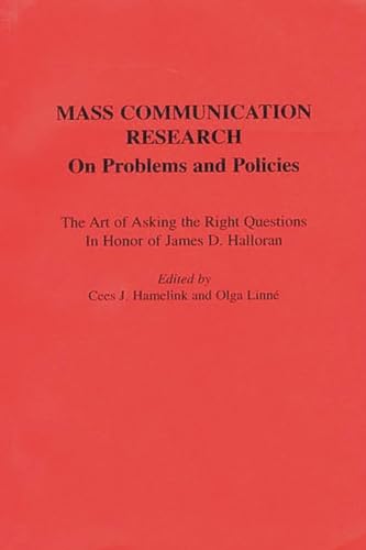 Imagen de archivo de Mass Communication Research : On Problems and Policies a la venta por Better World Books Ltd