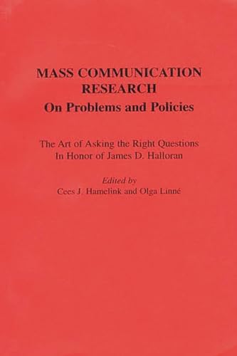 Stock image for Mass Communication Research : On Problems and Policies for sale by Better World Books Ltd