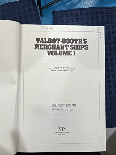 Beispielbild fr TALBOT-BOOTH'S MERCHANT SHIPS (THREE VOLUMES) zum Verkauf von Camilla's Bookshop