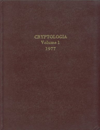 Stock image for Cryptologia: A Journal Devoted to All Aspects of Cryptology (Volume 1) for sale by Bingo Books 2