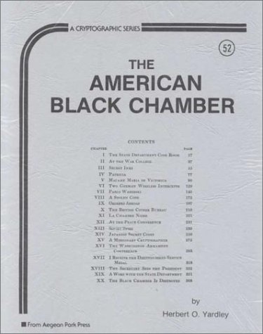 Imagen de archivo de The American Black Chamber (Cryptographic Series) a la venta por HPB-Red
