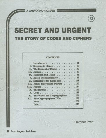 9780894122613: Secret & Urgent: The Story of Codes & Ciphers