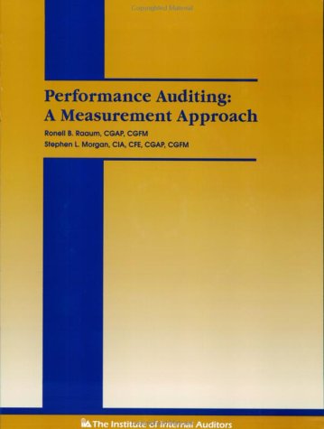 Imagen de archivo de Performance Auditing : A Measurement Approach a la venta por Better World Books