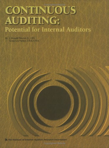 Imagen de archivo de Continuous Auditing: Potential for Internal Auditors a la venta por ThriftBooks-Atlanta