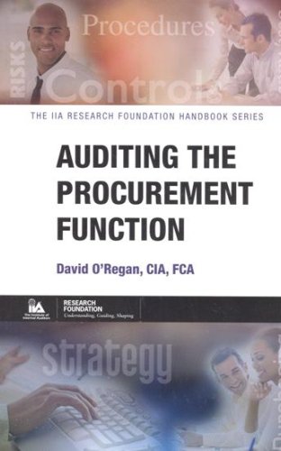 Imagen de archivo de Auditing the Procurement Function (The Iia Research Foundation Handbook Series) a la venta por ThriftBooks-Dallas