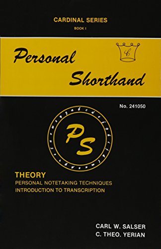 Stock image for Personal shorthand: Book 1 (Cardinal series) for sale by HPB-Red