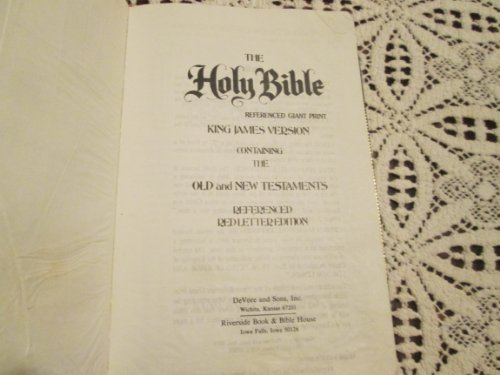 Imagen de archivo de THE HOLY BIBLE REFERENCED GIANT PRINT KING JAMES VERSION REFERENCED RED LETTER EDITION WITH THUMB TABS a la venta por ThriftBooks-Dallas