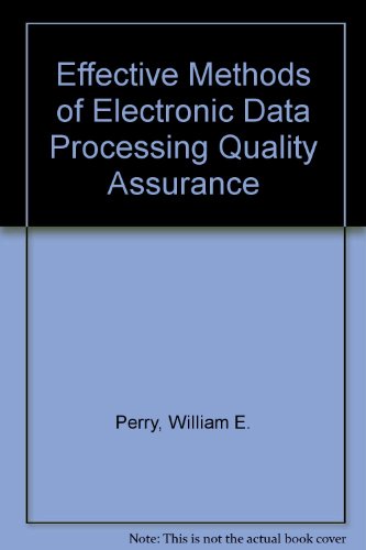 Stock image for Effective Methods of EDP Quality Assurance. 2nd Edition for sale by Zubal-Books, Since 1961