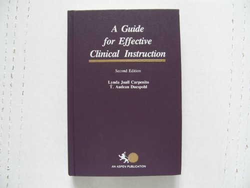 Stock image for A Guide for Effective Clinical Instruction for sale by HPB-Red