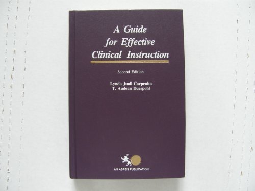 Stock image for A Guide for Effective Clinical Instruction for sale by Better World Books