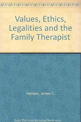 Imagen de archivo de Values, Ethics, Legalities and the Family Therapist (Family Therapy Collections) a la venta por K & L KICKIN'  BOOKS