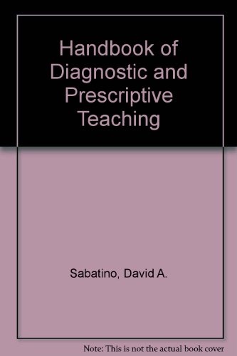 Imagen de archivo de A handbook of diagnostic and prescriptive teaching a la venta por Wonder Book