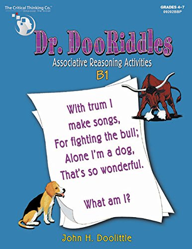 Stock image for Dr. DooRiddles B1 Workbook - Associative Reasoning Activities (Grades 4-7) for sale by Gulf Coast Books