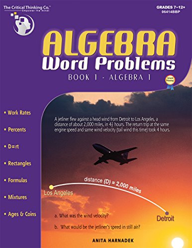 Stock image for Algebra Word Problems, Book 1 for sale by SecondSale