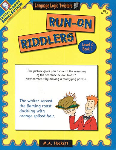 Imagen de archivo de Punctuation Puzzlers, Book C1, Grades 7-8 (Run-On Riddlers Series) a la venta por HPB-Diamond