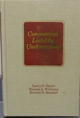 Imagen de archivo de Commercial liability underwriting a la venta por Hawking Books