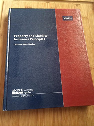 Imagen de archivo de Property and Liability Insurance Principles a la venta por HPB-Emerald