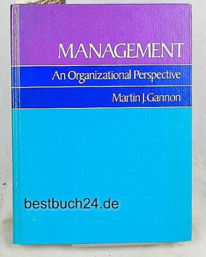9780894630125: Management An organizational perspective