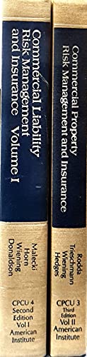 Commercial Property Risk Management and Insurance (2 Volumes) (9780894630521) by Rodda, William H.; Trieschmann, James S.; Wiening, Eric A.; Hedges, Bob A.