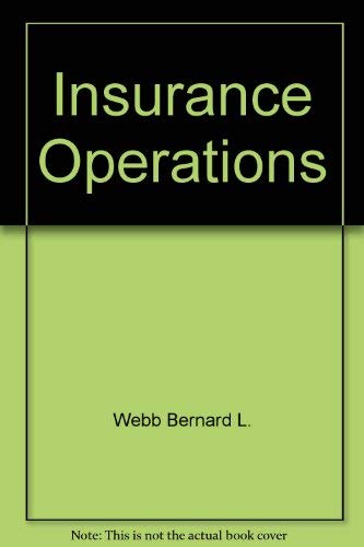 Beispielbild fr Insurance Operations Volume II zum Verkauf von Louisville Book Net