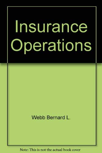 Stock image for Insurance Operations for sale by HPB-Red