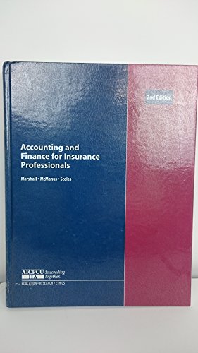 9780894630972: Accounting and Finance for Insurance Professionals