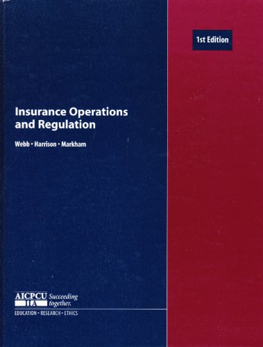 Imagen de archivo de Insurance Operations and Regulation a la venta por SecondSale