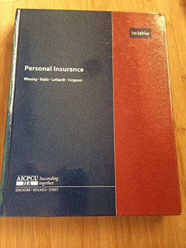 Imagen de archivo de Personal Insurance a la venta por ZBK Books
