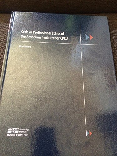 Imagen de archivo de Code of Professional Ethics of the American Institute for Cpcu a la venta por ThriftBooks-Atlanta