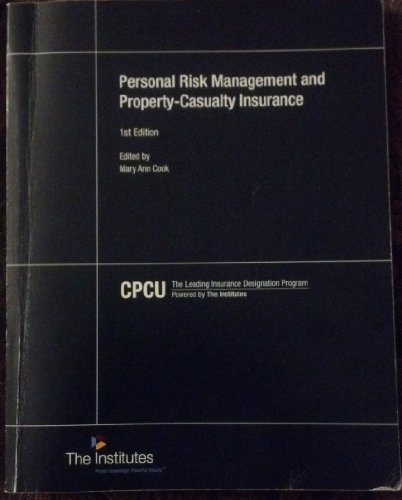 9780894634154: Personal Risk Management and Property-Casualty Insurance