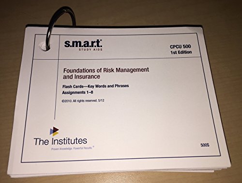 Stock image for CPCU 500 SMART Study Aids, 1st edition (Review Notes Flash Cards) for sale by Wizard Books