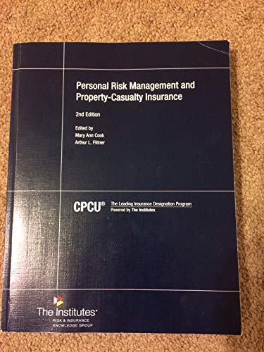 Beispielbild fr Cpcu 555: Personal Risk Management and Property-casualty Insurance zum Verkauf von HPB-Red