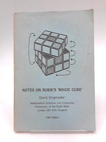 Beispielbild fr Notes on Rubik's 'Magic Cube' zum Verkauf von ThriftBooks-Atlanta