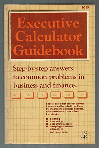 Beispielbild fr BA-II Executive Calculator Guidebook zum Verkauf von Better World Books