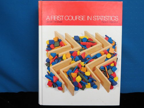 Stock image for A first course in statistics for sale by HPB-Red