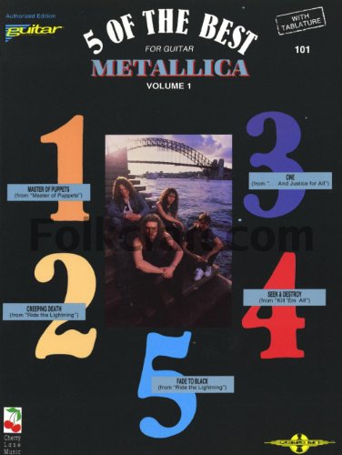 9780895245199: Metallica - 5 of the best/vol. 1 guitare