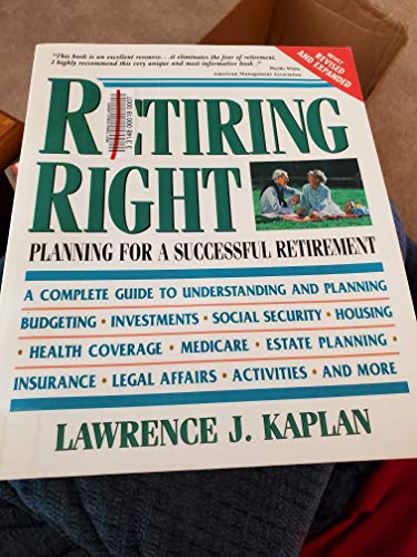 Beispielbild fr Retiring Right : Planning for a Successful Retirement zum Verkauf von Better World Books