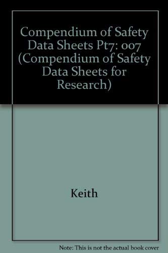 Beispielbild fr Compendium of Safety Data Sheets for Research and Industrial Chemicals: Flavor and Fragrance Substances zum Verkauf von Wonder Book