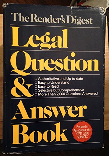 Beispielbild fr Legal Question and Answer Book zum Verkauf von SecondSale