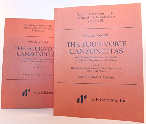 Beispielbild fr The Four Voice Canzonettas : Parts 1 and 2 zum Verkauf von Plum Books