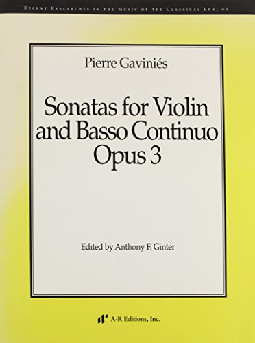 Stock image for Sonatas for Violin and Basso Continuo Opus 3 (Recent Researches in the Music of the Classical Era) for sale by HPB-Red