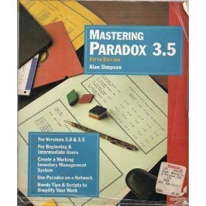 Immagine dell'editore per Mastering Paradox 3.5 venduto da Wonder Book